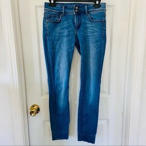 VIGOSS denim blue cotton stretchy stretch skinny jeans Size 3/4
